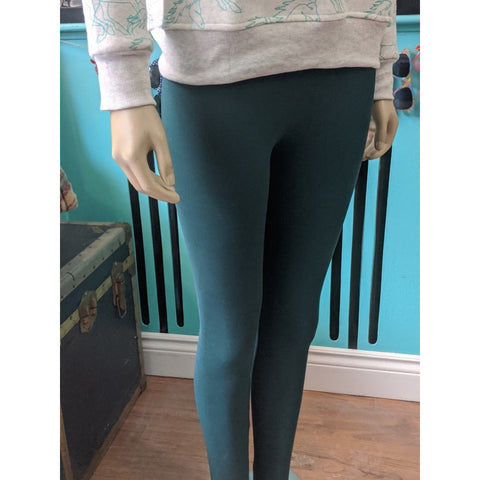 Solid Forest Green High Waisted Leggings