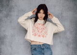 Mouse & Strawberry Cropped Hoody