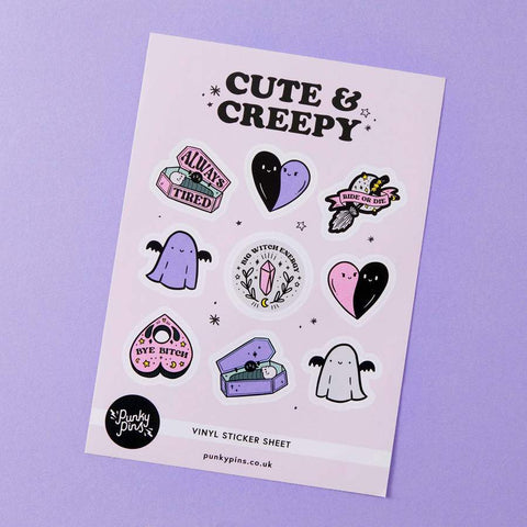 Cute & Creepy Vinyl Sticker Sheet