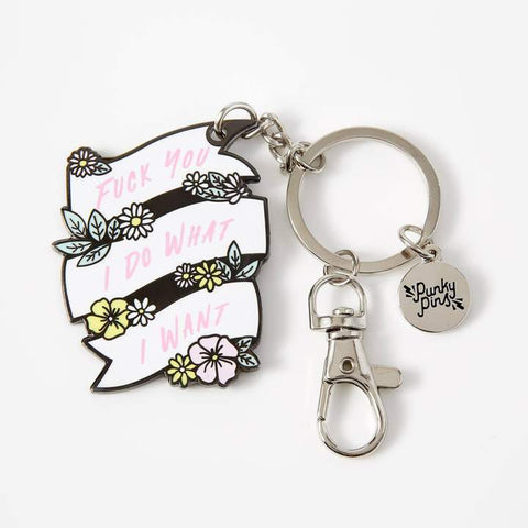 Fuck You, I Do What I Want Enamel Keyring