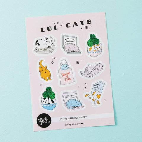 LOL Cats Vinyl  Sticker Sheet