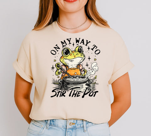 On My Way To Stir The Pot Frog T-Shirt