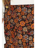 Fall Floral Print Corduroy Overalls