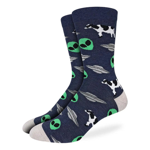 Aliens and Cows Socks - Men's Sizing