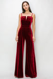 Wide Leg Velvet Jumper - Assorted Colours