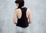 Moon Moth Cropped Muscle Tank