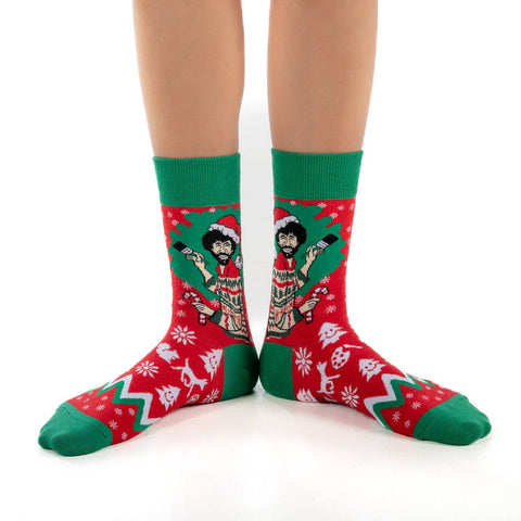 Bob Ross Christmas Socks - Women's Sizing