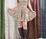 Boho Celestial Paisley Mini Skirt