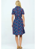 Cotton Strawberry Button Down Dress