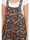 Vintage Navy Floral Print Overall