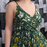 Green Witchcore Mystical Cat Maxi Dress - One Size