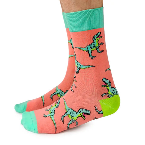 Classic Jurassic T Rex Socks - Mens Sizing