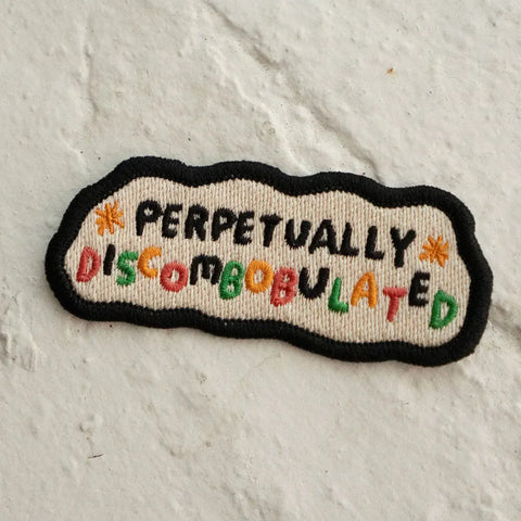 Prepetually Discombobulated Woven Sticky Patch