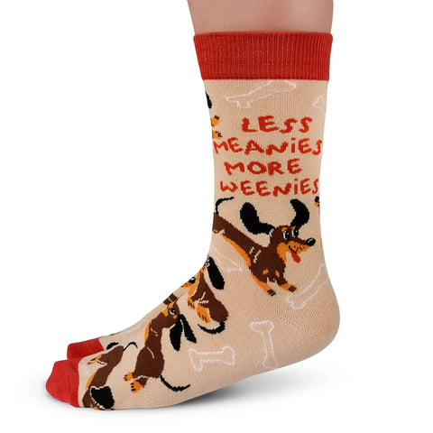 Less Meanies More Weenies Socks - Women's Sizing