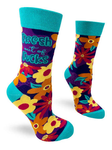 Fresh Out Of Fucks Novelty Ladies Socks