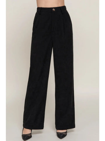 Black Corduroy Trouser Pants