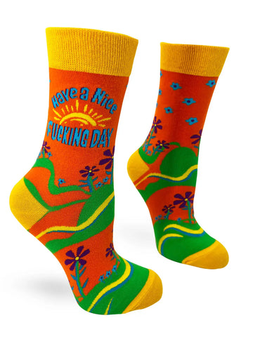 Have a Nice Fucking Day Novelty Ladies Socks