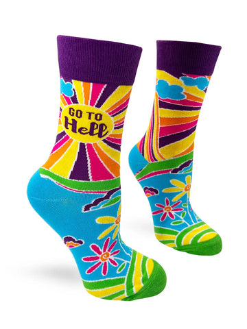 Go To Hell Novelty Ladies Socks