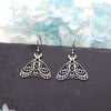 Silver Moth Eye Dangle Earrings