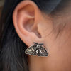 Moon phase Moth Earrings
