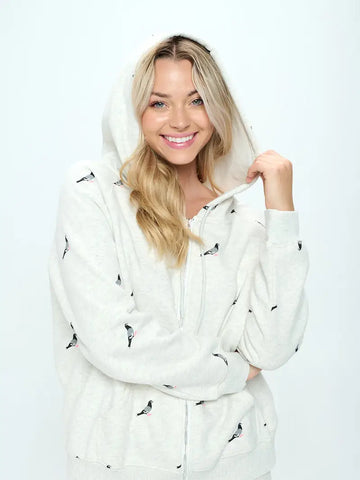 Pigeon Zip Up Hoodie
