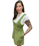 Corduroy Button Up Pinafore