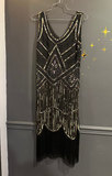 Sequin Fringe Cabaret Flapper Dress