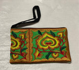 Vibrant Embroidered Change Purse