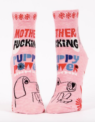 Mother F*cking Puppy Power Ankle Socks