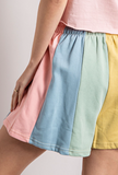 Pastel Rainbow Colour Block Shorts