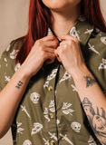 Pizza Slayer Button-Up Shirt - Women's Fit