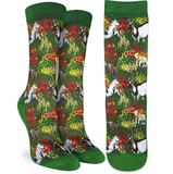 Floral Goat Active Fit Socks - Women's Sizing