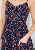 Strawberry Print Maxi Dress