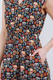 Sugar Skull Print Shirt Dress