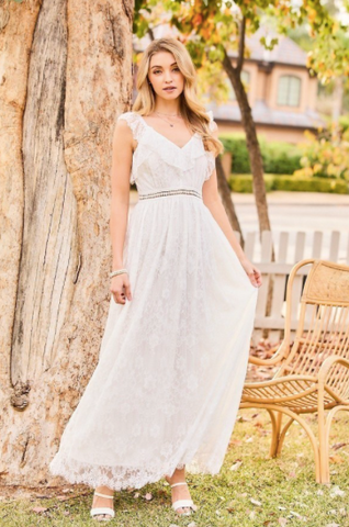 White Lace Maxi Dress