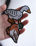 "Fowl" Set of 2 Sticky Embroidered Patches