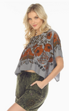 Luna Moth V-Neck Scarf Top