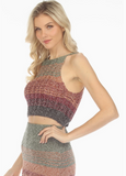 Gradient Knit Racerback Crop Top