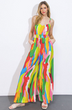 Colourful Abstract Print Jumsuit