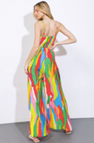 Colourful Abstract Print Jumsuit