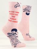 Do One Thing Every Day That Scares Your Family Women's Crew Length Socks