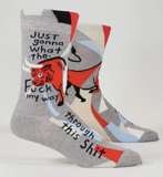 Just Gonna What the Fuck My Way Through This Shit Men's Crew Socks