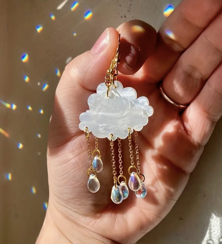 Dangly Raincloud Earrings