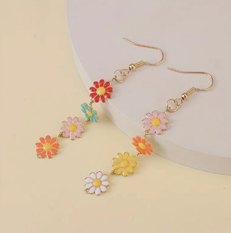 Multicoloured Daisy Chain Earrings