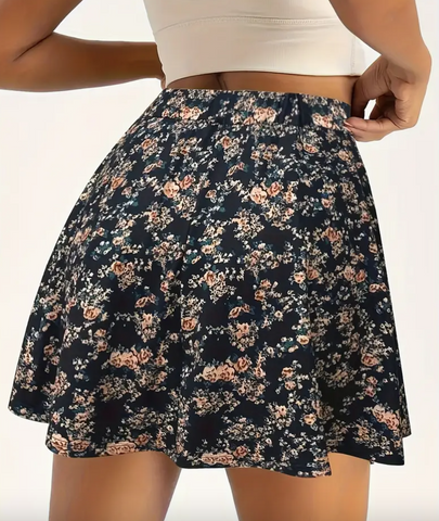 Floral Mini Skater Skort