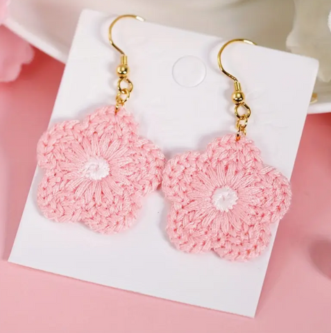 Assorted Crochet Flower Earrings