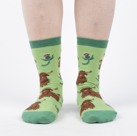 Hardy Highland Cow Crew Socks