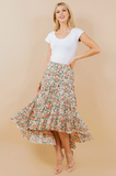 Daisy Print  Hi-Low Skirt