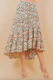 Daisy Print  Hi-Low Skirt