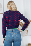 Retro Strawberry Print Cardigan